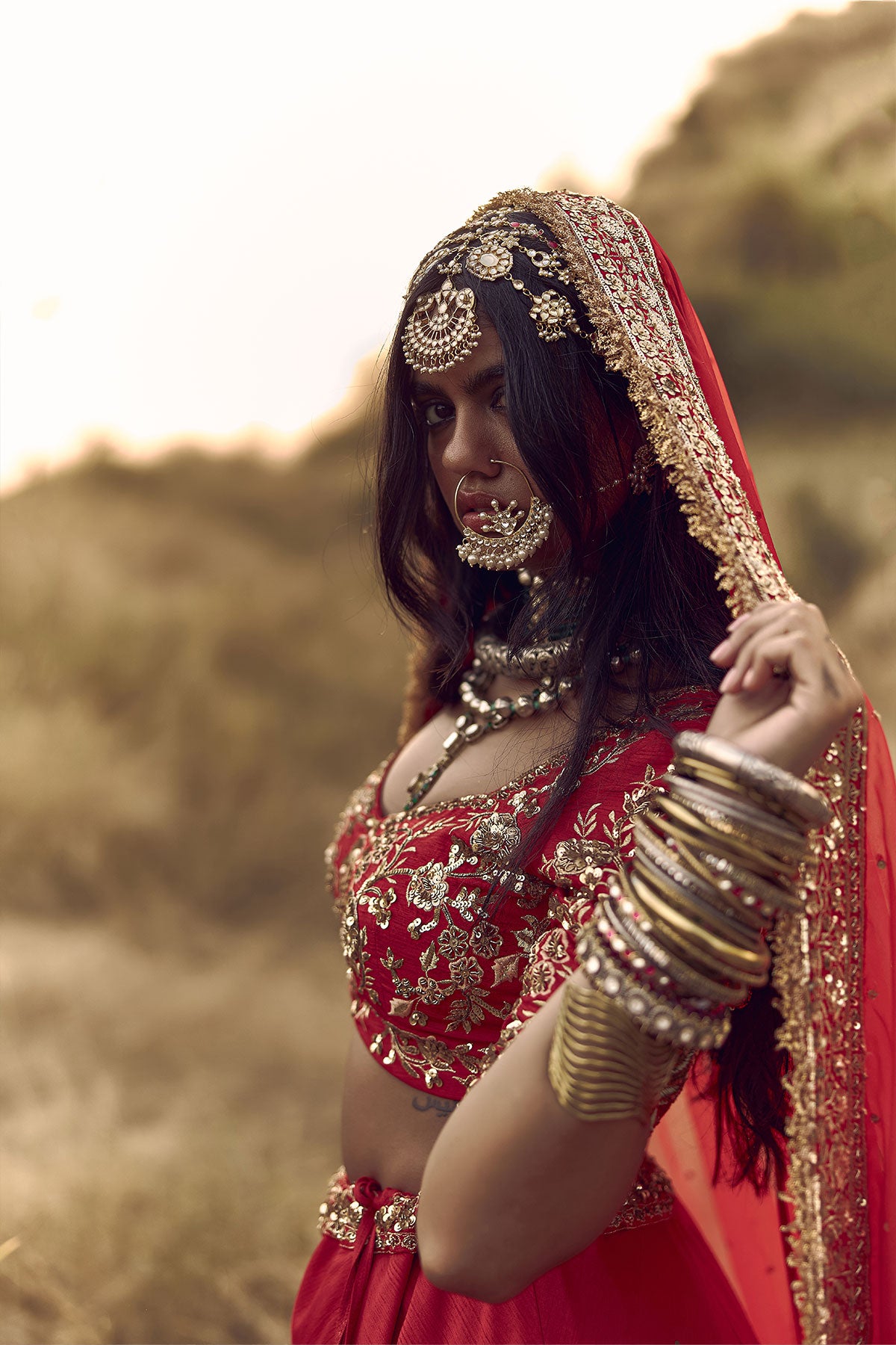 RED BIRD BRIDAL LEHENGA