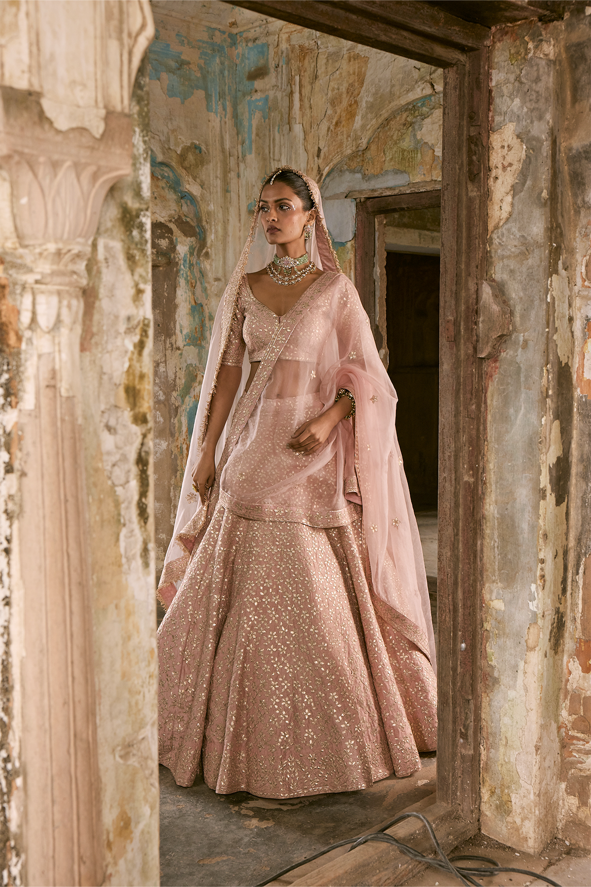 Gota Leaf Lehenga
