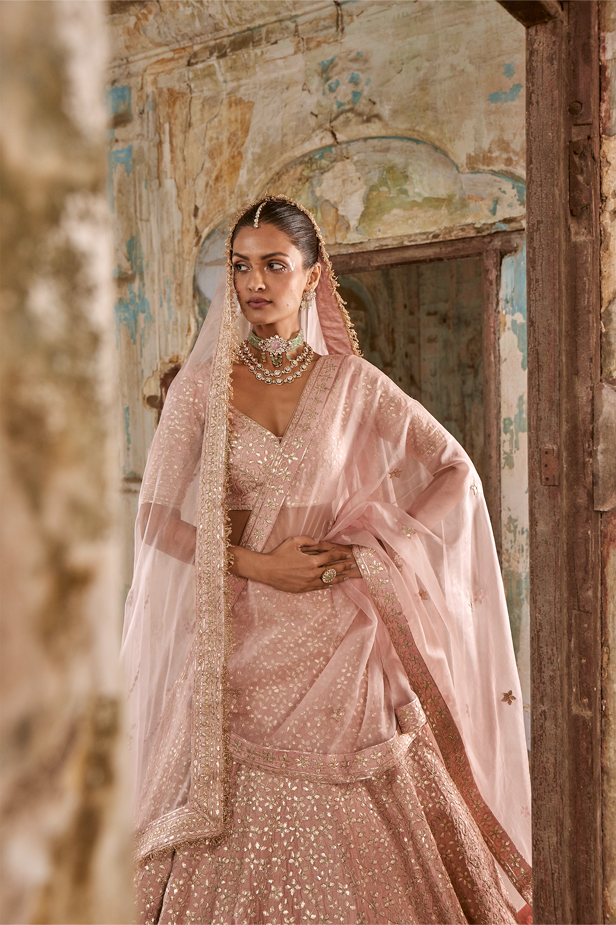 Gota Leaf Lehenga