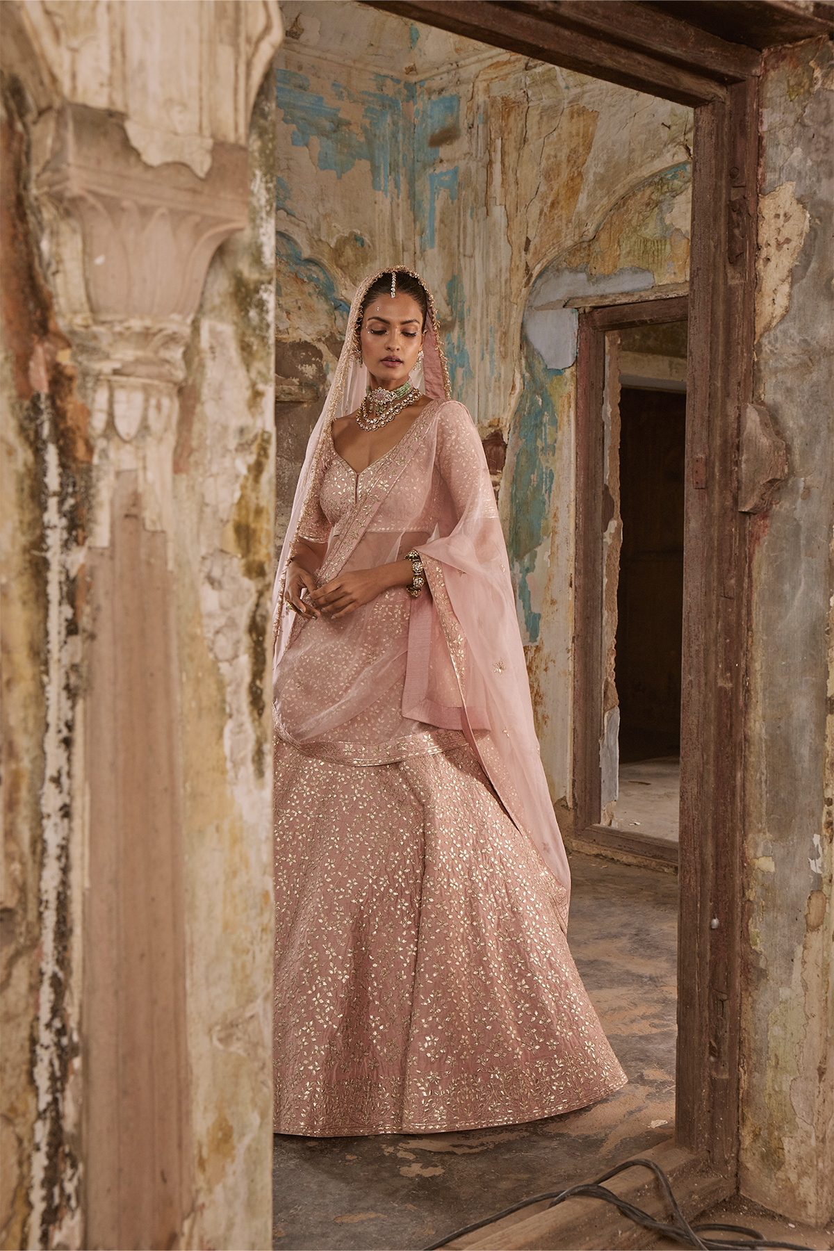 Gota Leaf Lehenga