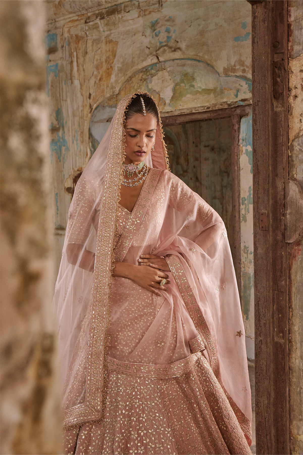 Gota Leaf Lehenga