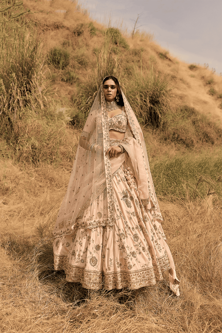 BLUSH BIRD BRIDAL LEHENGA