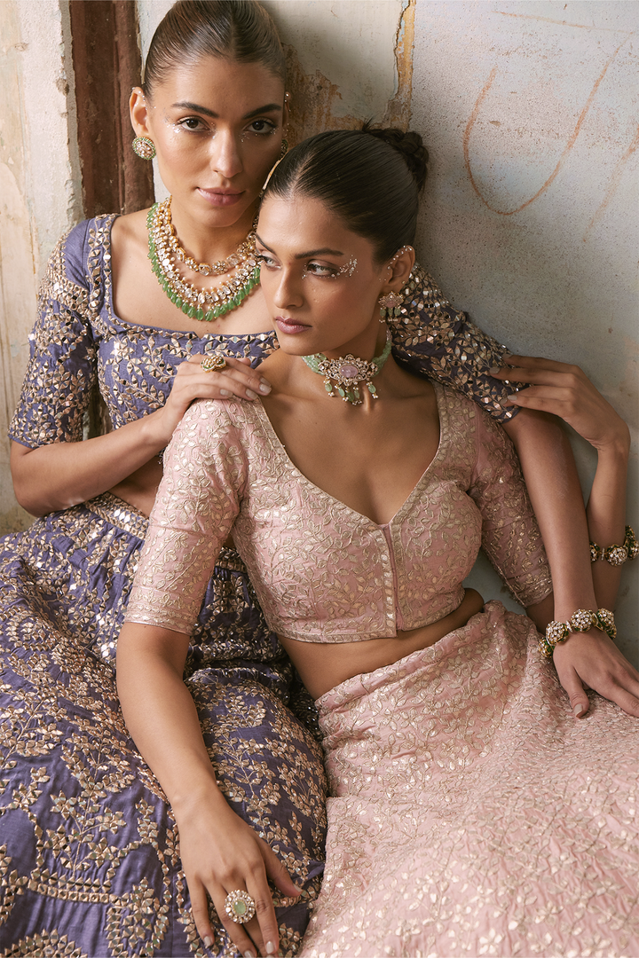 Gota Leaf Lehenga