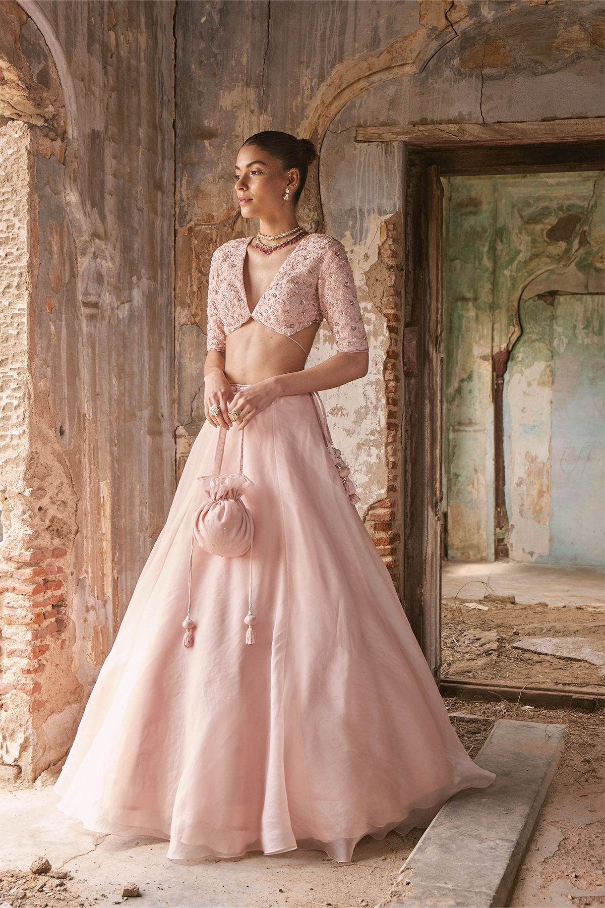 Organza Lehenga