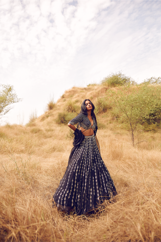BLACK REVERSE KALI LEHENGA