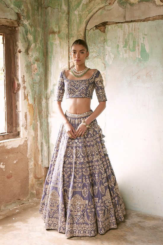 Presidential Blue Lehenga