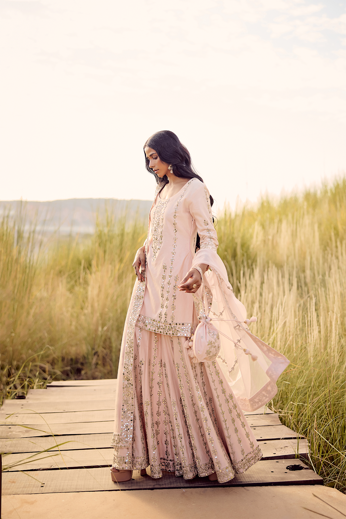 PINK HEAVY LINE SHARARA