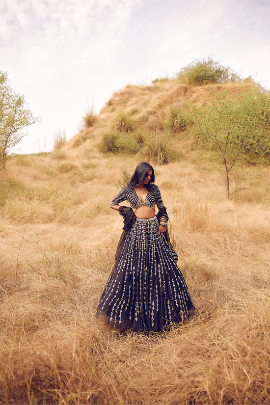 BLACK REVERSE KALI LEHENGA