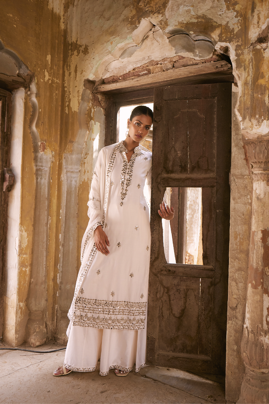 Ivory straight suit