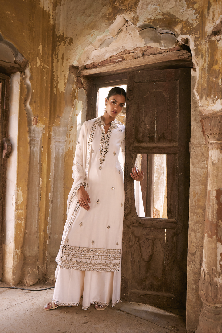 Ivory straight suit