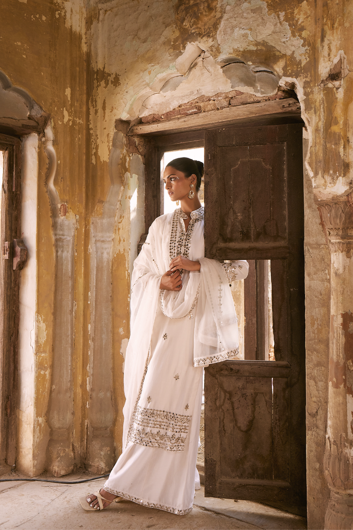 Ivory straight suit