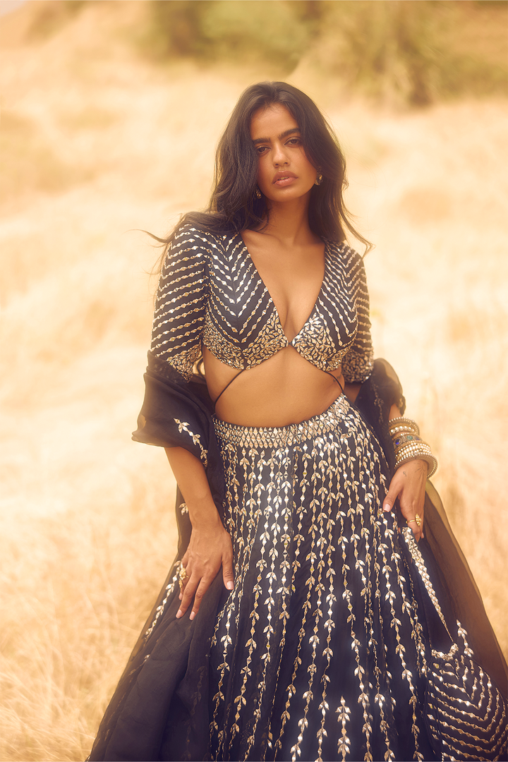 BLACK REVERSE KALI LEHENGA