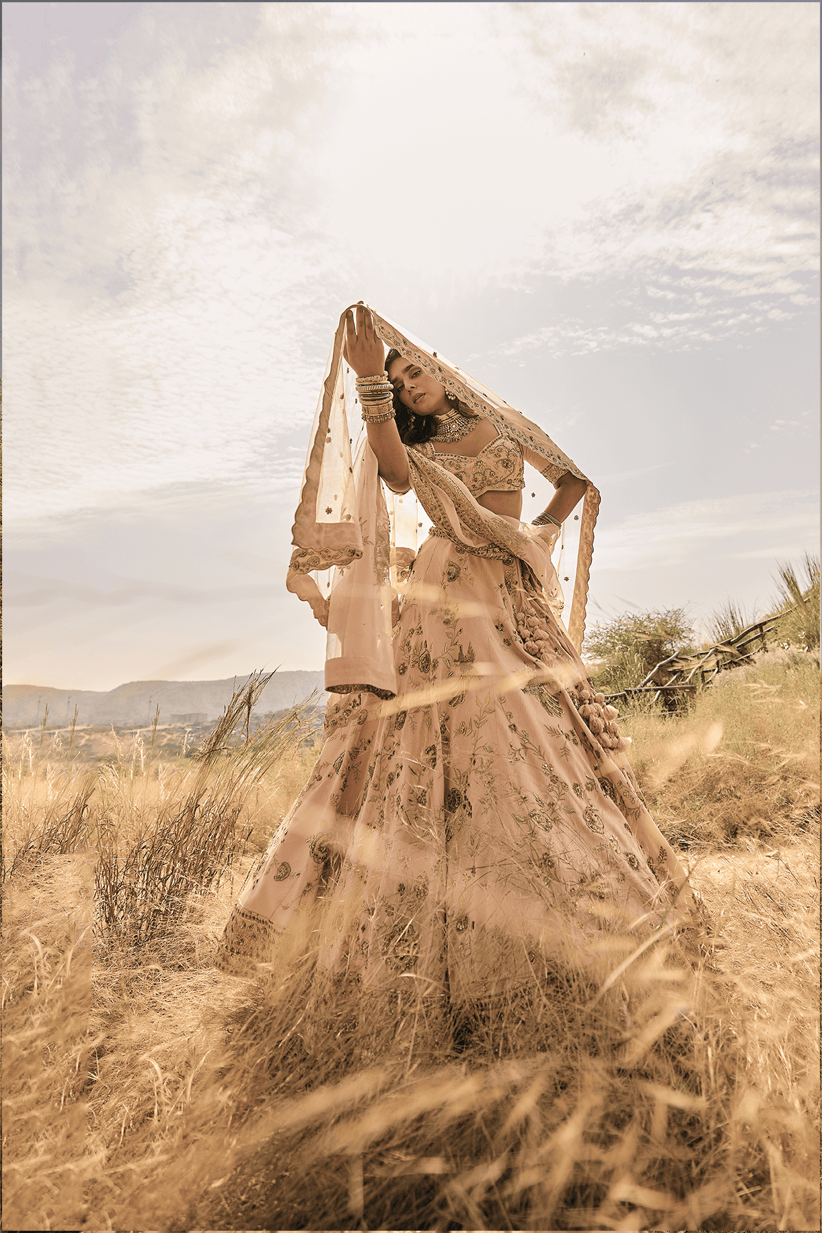 BLUSH BIRD BRIDAL LEHENGA