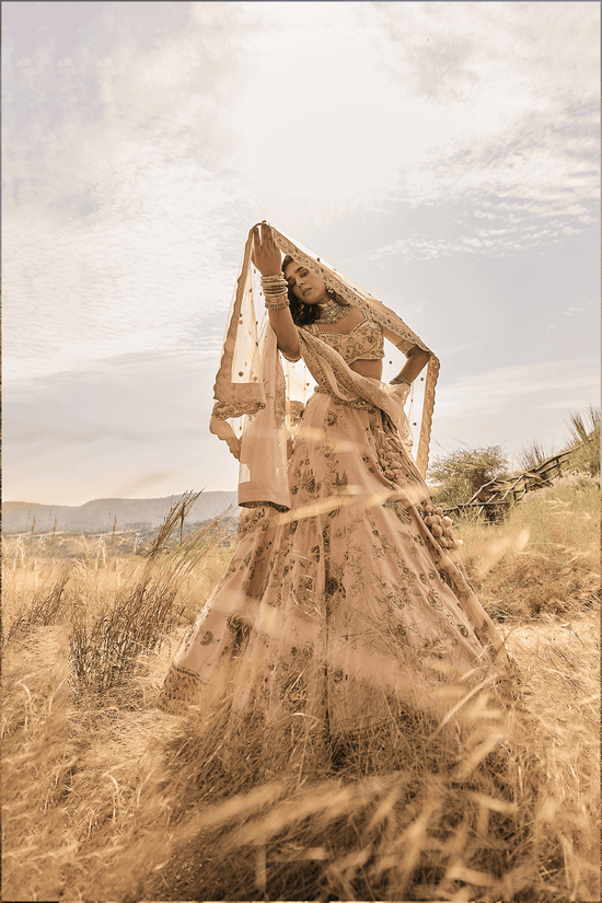 BLUSH BIRD BRIDAL LEHENGA