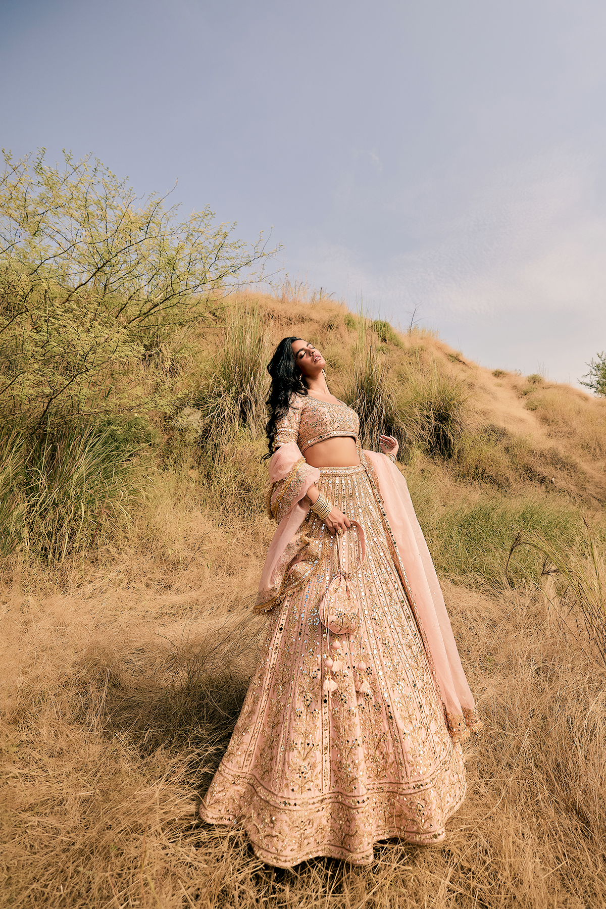 BLUSH MIRROR, DORI AND ZARDOZI LEHENGA