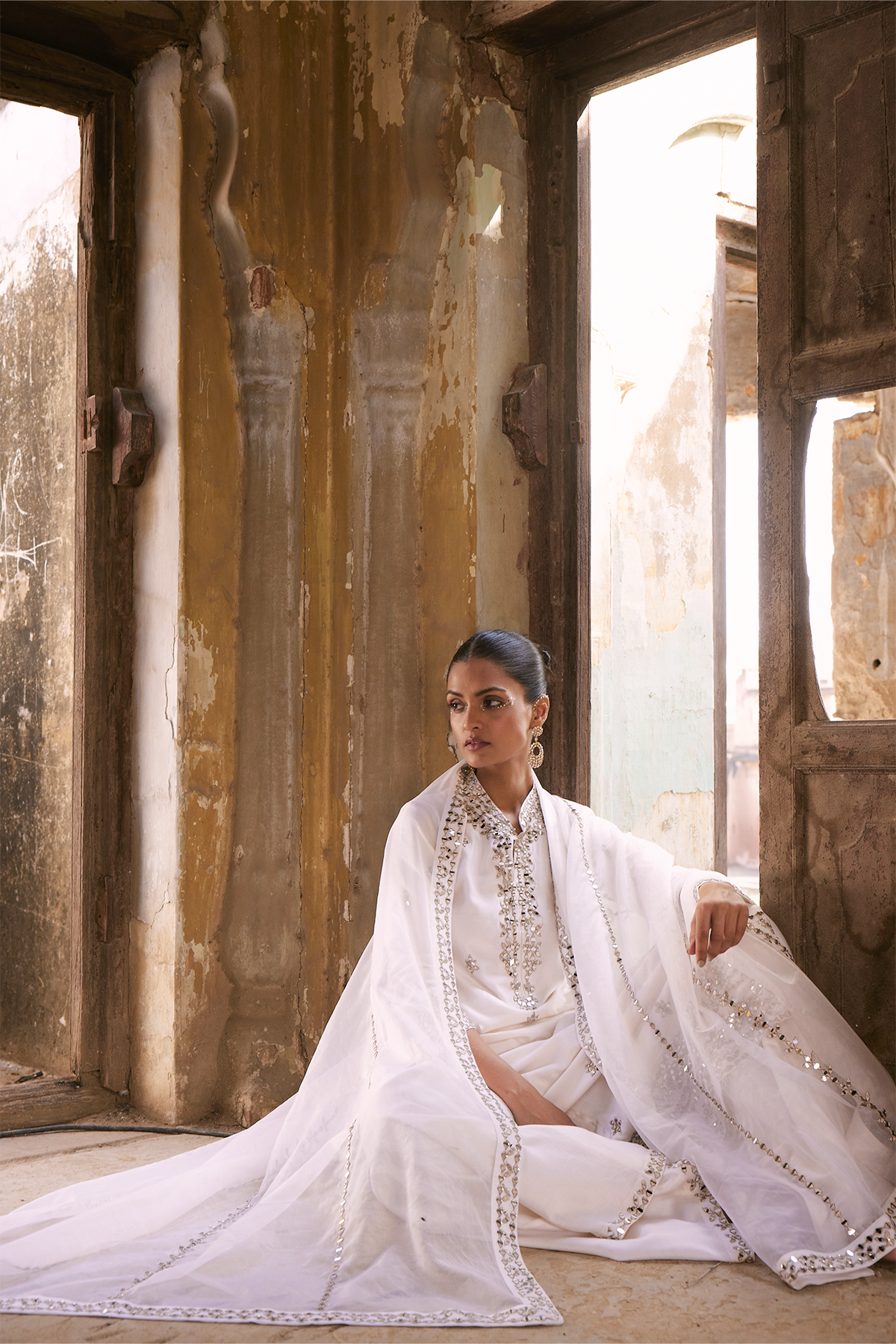 Ivory straight suit
