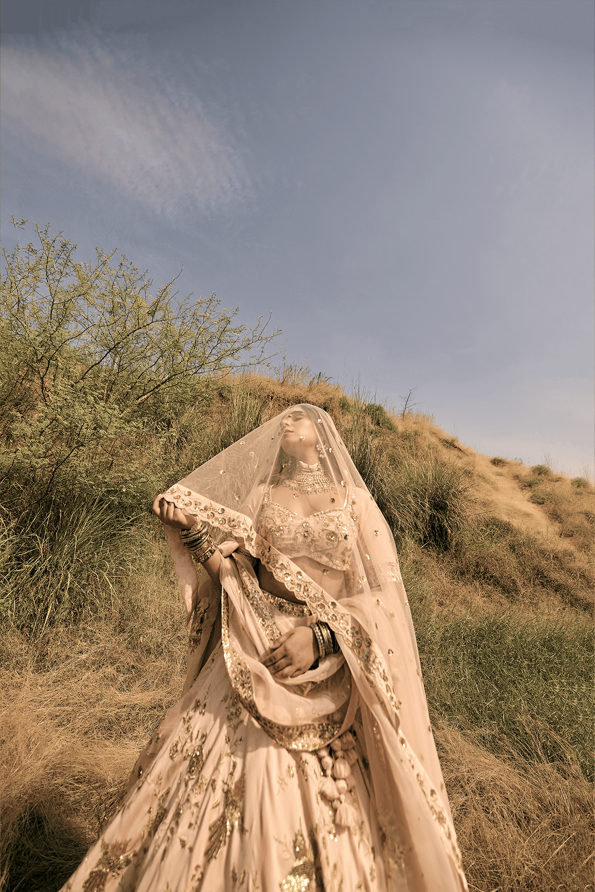 BLUSH BIRD BRIDAL LEHENGA