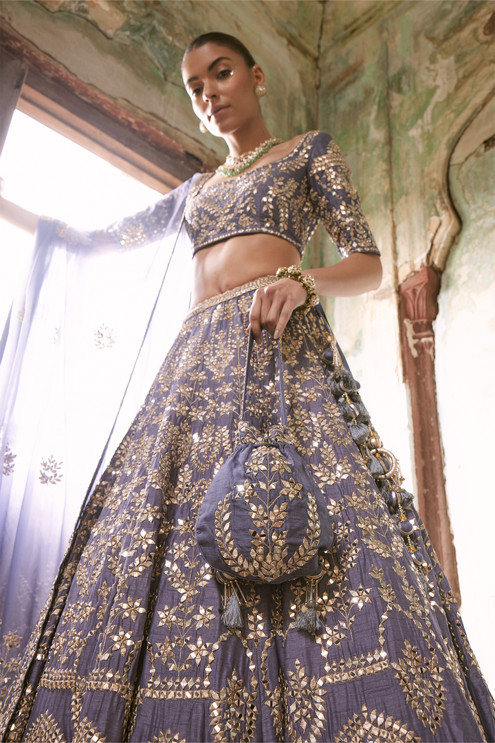 Presidential Blue Lehenga