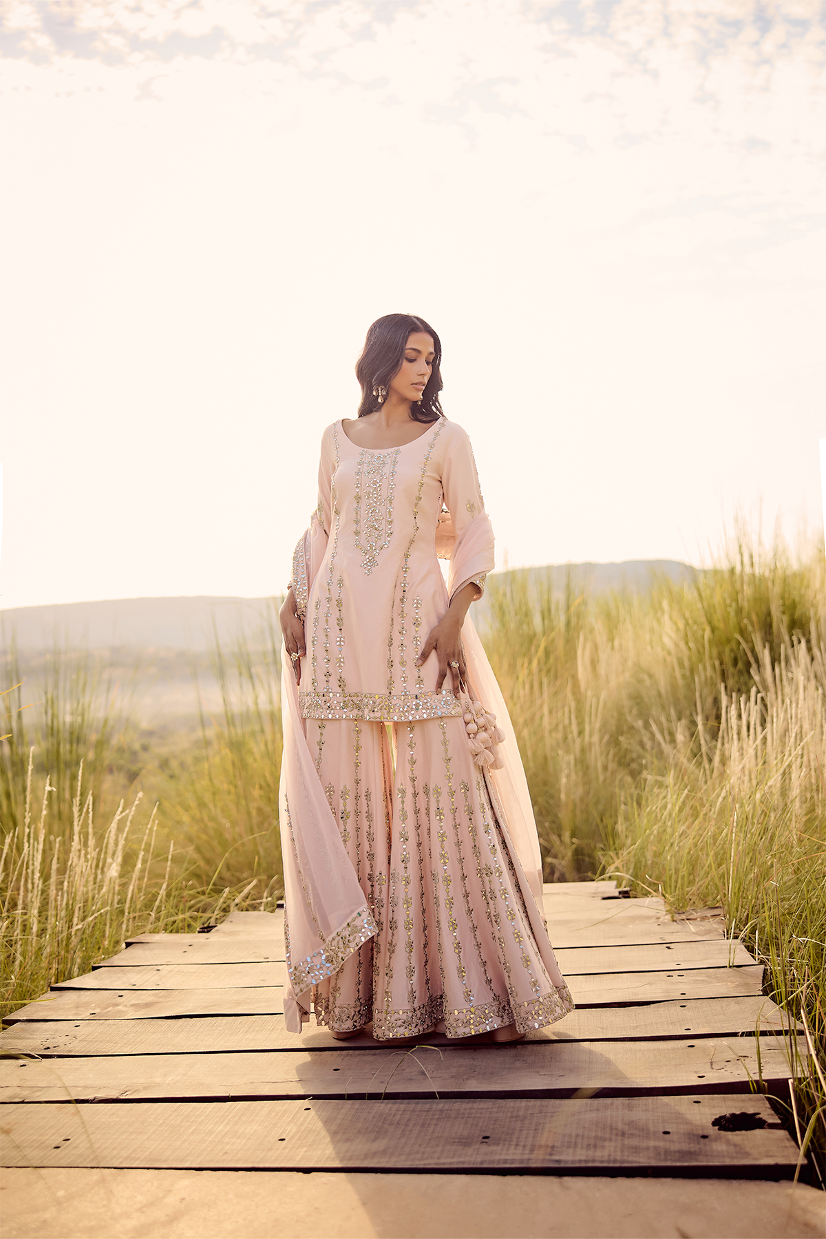 PINK HEAVY LINE SHARARA
